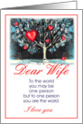 dear wife/miss you card