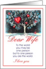 dear wife/miss you card