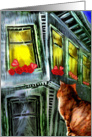 cat & window card