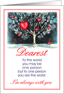 thinking of you dearest card