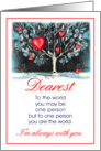 thinking of you dearest card