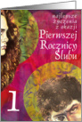 anniversary the 1st/1rocznica slubu card