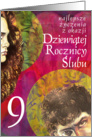 anniversary the 9th/ 9 rocznica slubu card