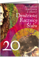 anniversary the 20th/ 20 rocznica slubu card