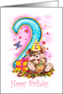 2nd birthday fo children card