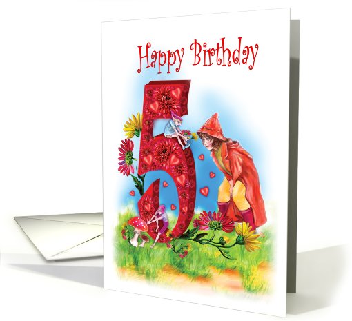 5th birthday fo children card (515286)