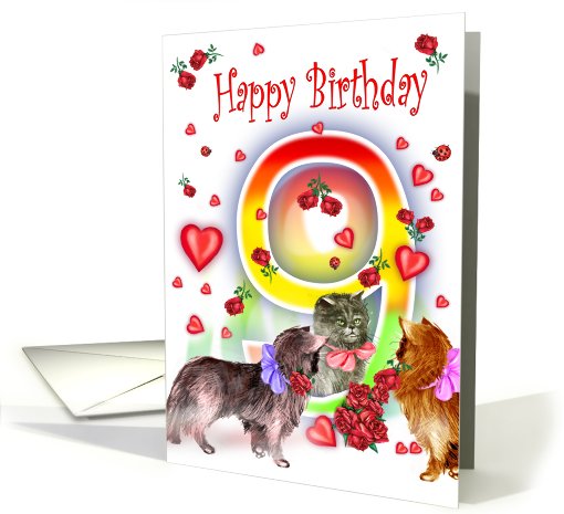 9th birthday for children/ card (515307)