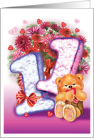 11th birthday for children/jedenaste urodziny card