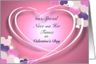 Colorful Valenitne’s Day Hearts for Niece and Fianc card