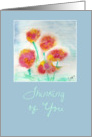 Sympathy - Thinking of You - Watercolor Flowers card