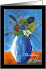 Flowers in Vase - Thinking of You, Religious card