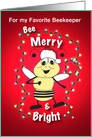 Christmas Bee - Bee Merry and Bright - Customizable Card