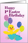 Baby’s First Birthday First Easter - For Baby Girl card