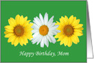 Pretty Birthday Flowers for Mom card