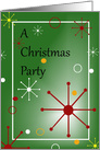 A Retro Christmas Party Invitation card