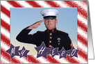 My Hero Red White and Blue with Stars and Stripes Custom card