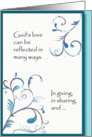 Friendship, God’s Love, Religious card