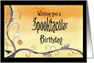 Spooktackular Halloween Birthday card