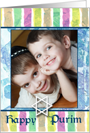 Pastel Colors Star of David Happy Purim card