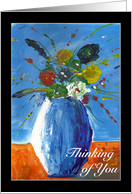 Flowers in Vase - Thinking of You, Religious card
