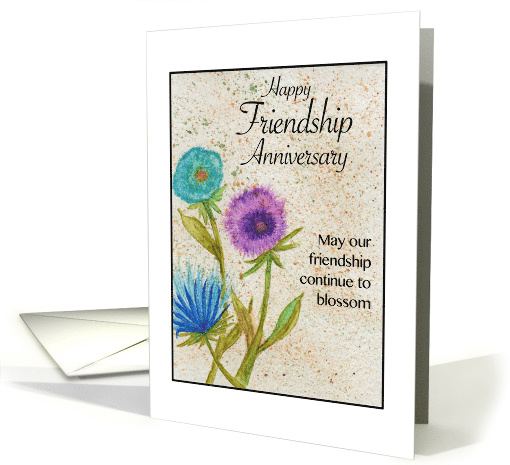 Happy Friendship Anniversary - Watercolor Blossoms card (1471738)