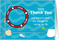 Thank You - For Saving My Life Lifeguard card