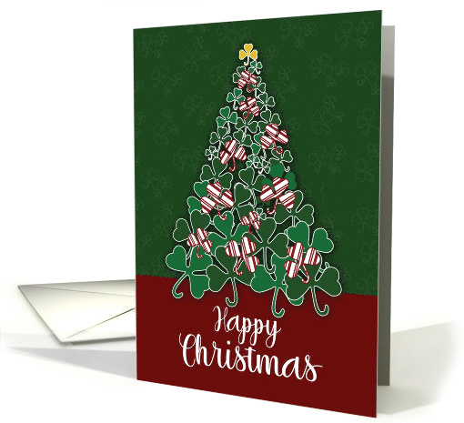 Candy Cane Shamrock Christmas Tree card (1604718)