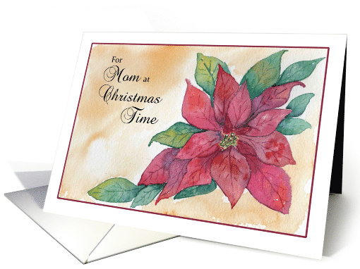 Bright Red Poinsettia for Mom at Christmas card (1617238)