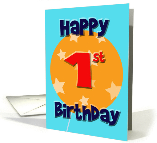 First Birthday - Boy Blue card (650915)