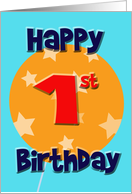 First Birthday - Boy Blue card