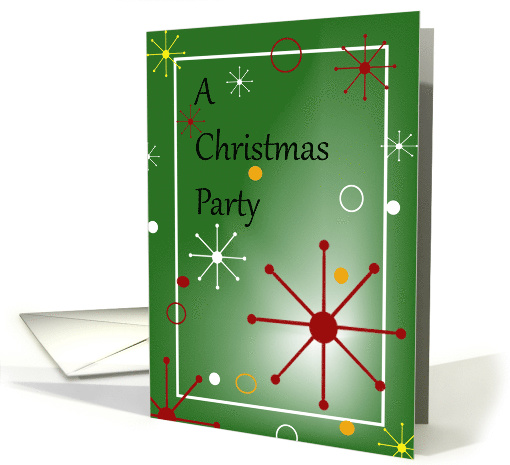 A Retro Christmas Party Invitation card (708997)