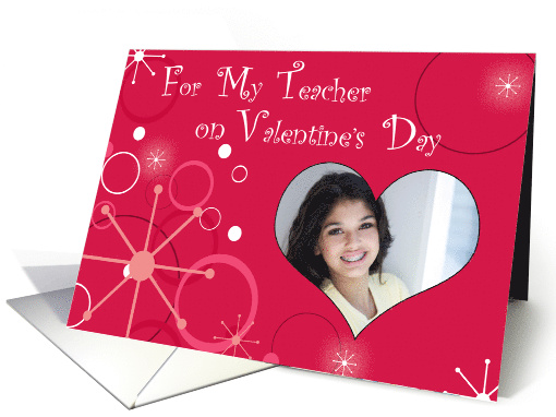For my Teacher on Valentine's Day Retro Custom card (755929)