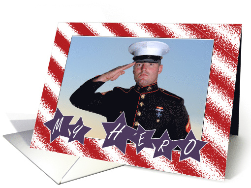 My Hero Red White and Blue with Stars and Stripes Custom card (812264)