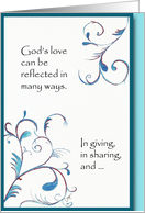 Friendship, God’s Love, Religious card