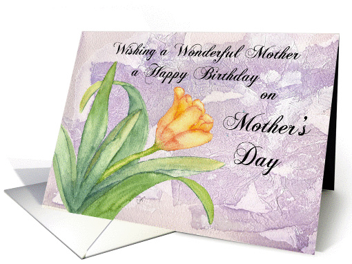 Happy Birthday on Mother's Day -Tulip card (916984)