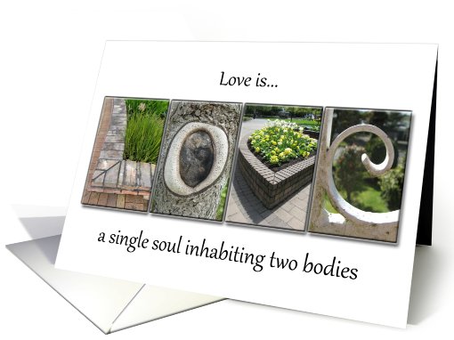 Photo letters Love is... card (660527)