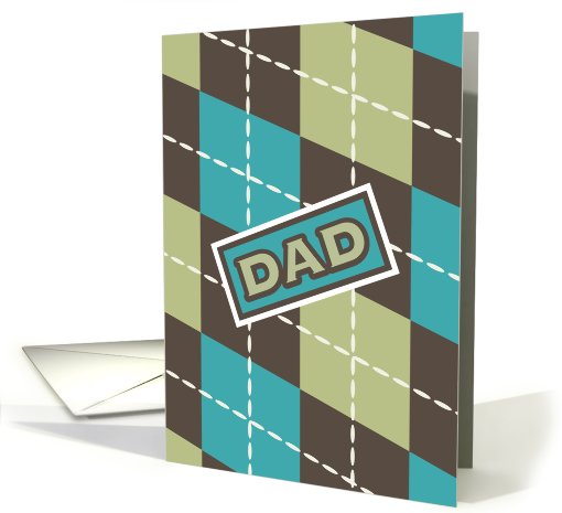 Dad argyle - birthday card (456949)