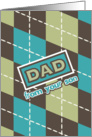 Dad argyle - birthday from son card