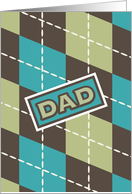 Dad argyle - Father’s Day card