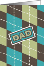 Dad argyle - Father’s Day card
