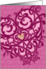 Filigree heart- blank card