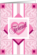 layered pink - friend card