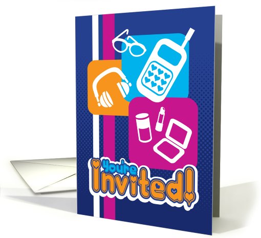 Teen essentials - birthday invitation card (470503)