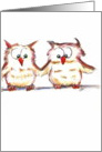 Happy birthday, cute owl illustration card