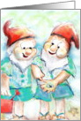 Happy Birthday -Gnomes at the beach card