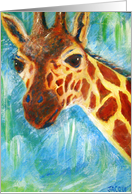 Giraffe birthday card