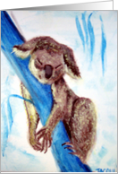 Sleepy koala birthday card