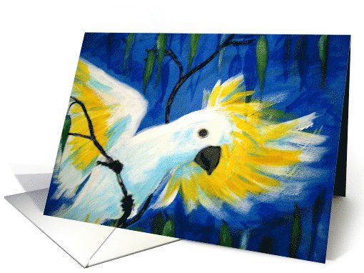 cheeky cockatoo birthday card (451547)