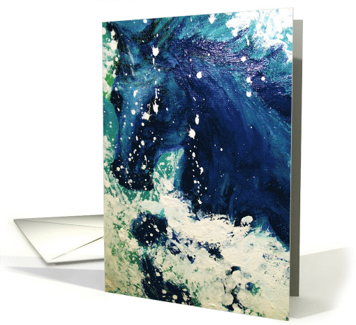 Ocean horse birthday 2 card (451863)