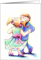 Dancing couple Happy Anniversary card